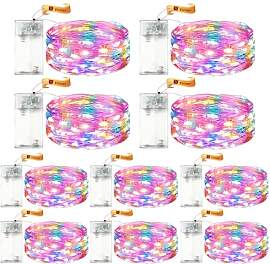 VIKY® 10 Stück LED Lichterkette Batterie mit