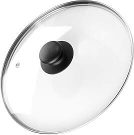 Vilde Glasdeckel mit Edelstahlring für Topf und