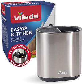 Vileda Küchen Organizer Edelstahl - Behälter zur 