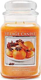 Village Candle Duftkerze im Glas, Orange Zimt,