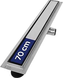 VILSTEIN® Duschrinne Edelstahl Extra Flach [70CM] 