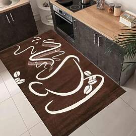 VIMODA Küchenteppich Braun Trendiger Kaffee