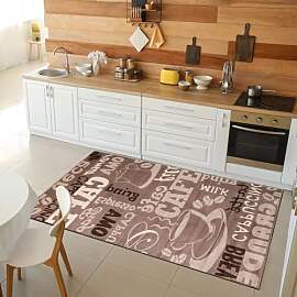 VIMODA Küchenteppich Teppichläufer Coffee Modern 