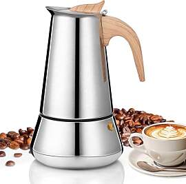VINATO Edelstahl Espressokocher 350ml (6 Tassen)