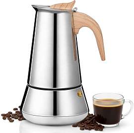 VINATO Edelstahl Espressokocher 6 Tassen -