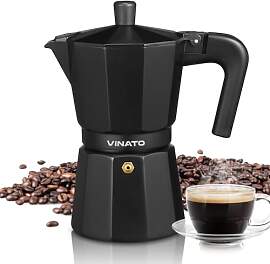 VINATO Espressokocher, Aluminium Espressokocher