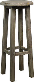 Vintage Barhocker Massiv Holz tief gebürstet