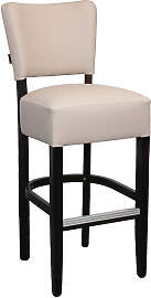 Vintage Barhocker mit Lehne Kunstleder hellbraun