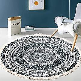 Vintage Boho Baumwolle Teppiche Mandala Muster