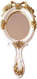 Vintage-Handspiegel, Roségold, Make-up-Spiegel,