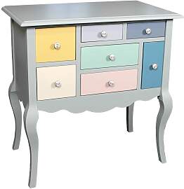 Vintage Konsolentisch bunte Schubkästen