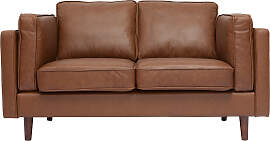 Vintage-Ledersofa braun 2-Sitzer BRADLEY