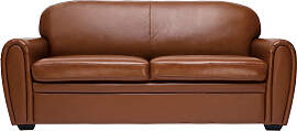 Vintage-Ledersofa braun 3-Sitzer CLUB