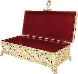 Vintage Schmuckkästchen aus Metall, Gold