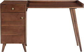 Vintage-Schreibtisch mit Schubladenelement aus