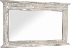 Vintage Wandspiegel Massiv Holz Silber tief