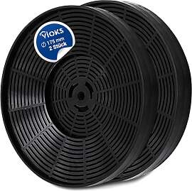 VIOKS 2x Kohlefilter Aktivkohlefilter 175mmØ
