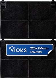 VIOKS Set 2x Aktiv Kohlefilter Dunstabzugshaube
