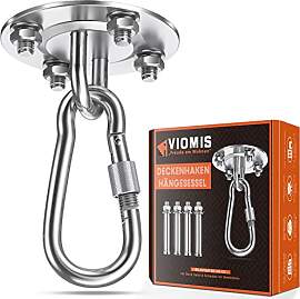 Viomis Deckenhaken Hängesessel Premium Edelstahl