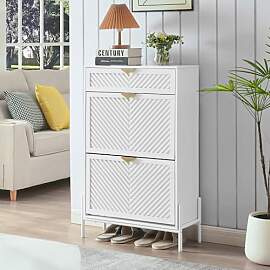VIPLUMI Schmal Schuhschrank mit 2 Klappen