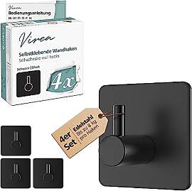virea Selbst-Klebende Wandhaken ohne Bohren 4er