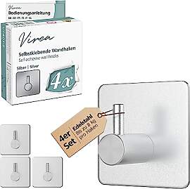 virea Selbst-Klebende Wandhaken ohne Bohren 4er