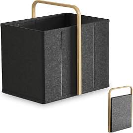 Vireon Faltbarer Wäschekorb mit Henkel 65L aus