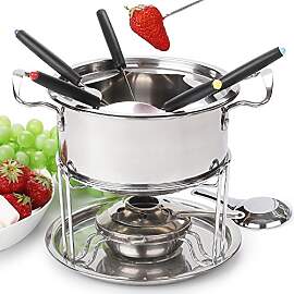Virklyee Edelstahl Fondue Set Fleischfondue set