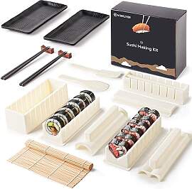 Virklyee Sushi Making Kit - 17 Stück DIY Set Mit