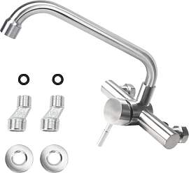 VirtuGro Wasserhahn Wandmontage 360° Drehbar