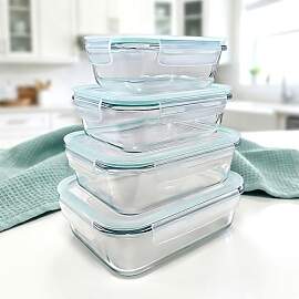 Visario Frischhaltedosen Glas 4er Set – 370,