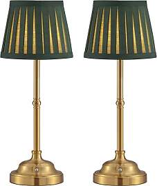 VISDANFO LED Tischlampe Kabellos 2er Set, Dimmbare 