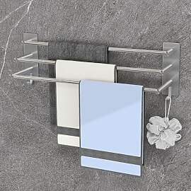 Vista Selbstklebende Handtuchhalter 3 Stangen 60cm 