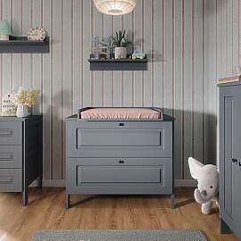 VitaliSpa Wickelkommode Ajaton, Grau, 108 x 98 cm