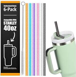VITEVER 6 Pack Tumbler Strohhalme für 40oz
