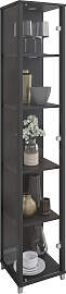 Vitrine FIF MÖBEL "OPTIMA", schwarz,