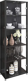 Vitrine FIF MÖBEL "OPTIMA", schwarz,