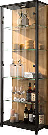Vitrine FIF MÖBEL "OPTIMA", schwarz