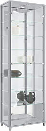 Vitrine FIF MÖBEL "OPTIMA", silber,