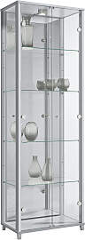 Vitrine FIF MÖBEL "OPTIMA", silber
