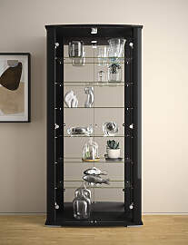 Vitrine FIF MÖBEL "STELLA", schwarz,