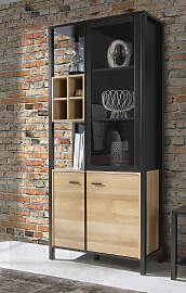 Vitrine FORTE "High Rock", schwarz,