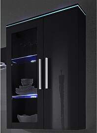 Vitrine HÖLTKEMEYER "Line", schwarz,