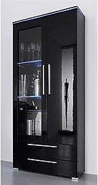 Vitrine HÖLTKEMEYER "Line", schwarz,