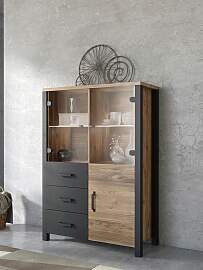 Vitrine HOME AFFAIRE "Olin", schwarz