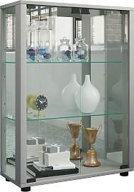 Vitrine Sintalo mit LED ca. 60x80 cm Silber
