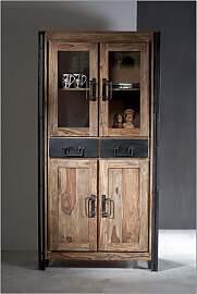 Vitrine SIT, schwarz (natur, antikschwarz), B:90cm 