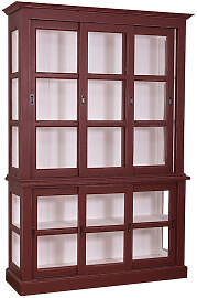 Vitrinenschrank mit Glasschiebetüren im