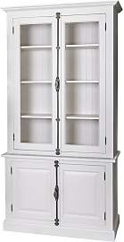 Vitrinenschrank Provence mit Landhausoptik lackiert