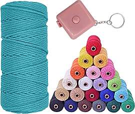 VITSOLE Makramee Garn - 3mm x 100m/109Yards/328